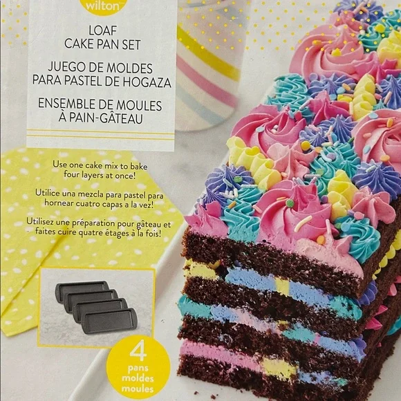 Wilton 4 Layer Cake Pan Set - New - Picture 1 of 7